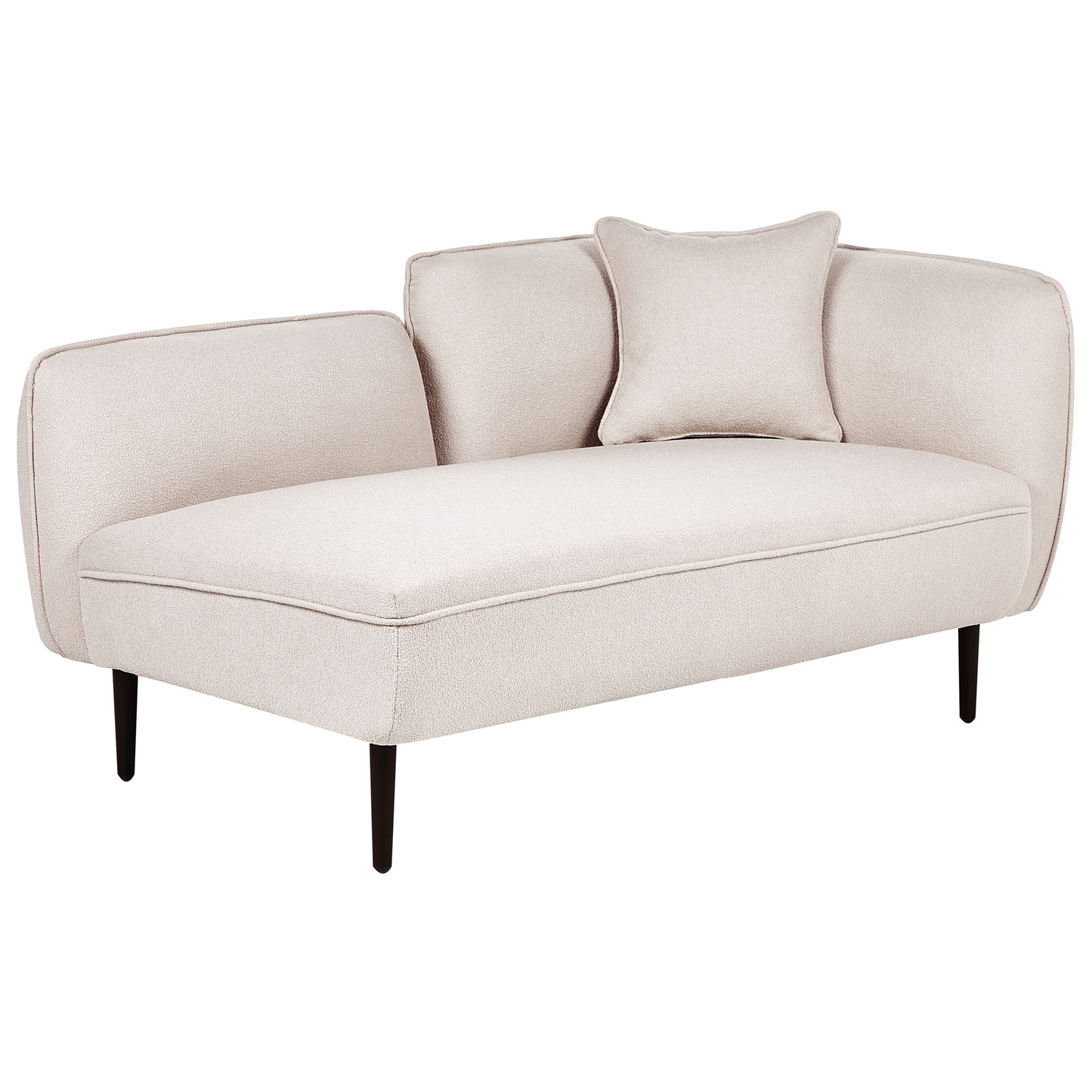 Chaiselongue Bouclé hellbeige rechtsseitig CHEVANNES