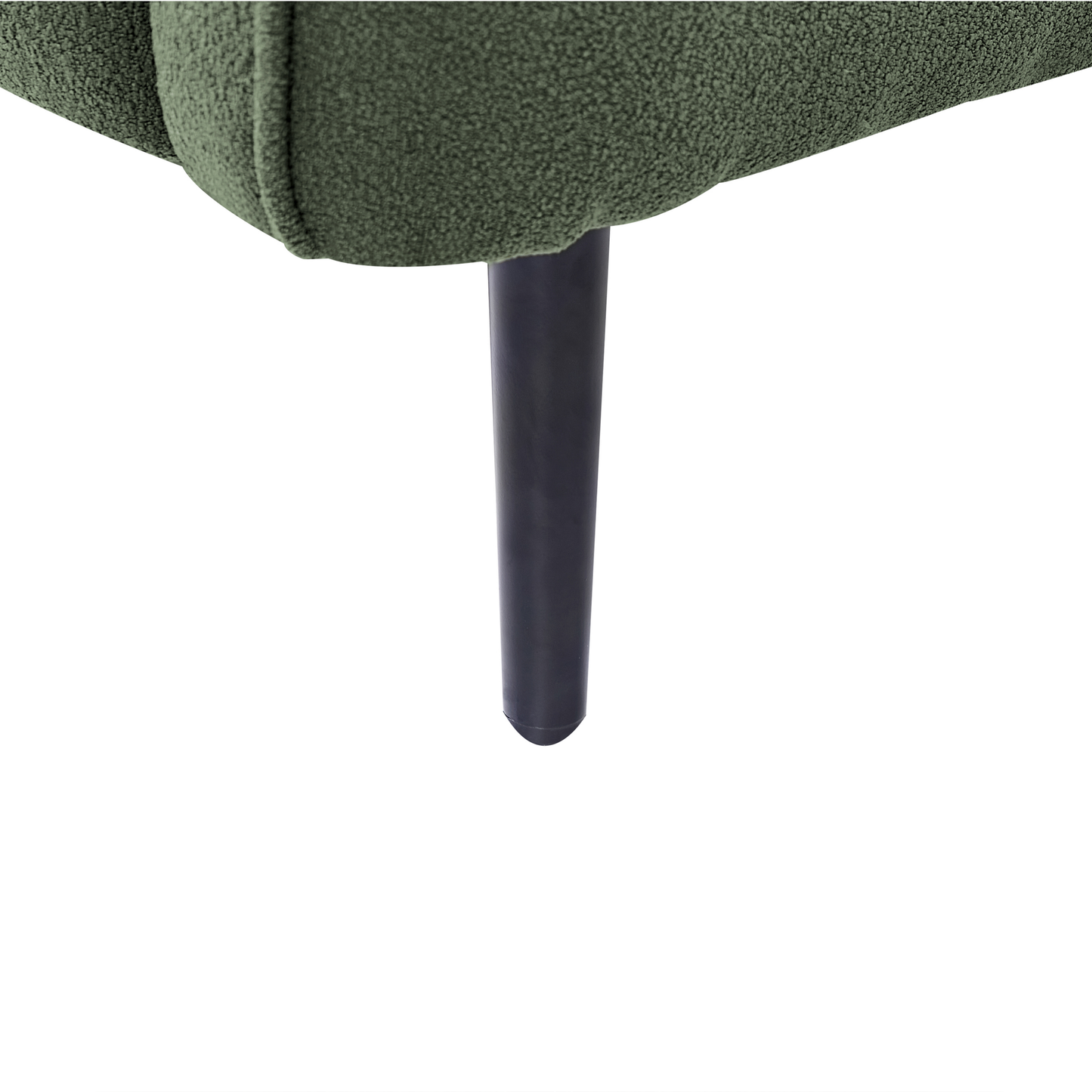 Chaiselongue Bouclé dunkelgrün rechtsseitig CHEVANNES