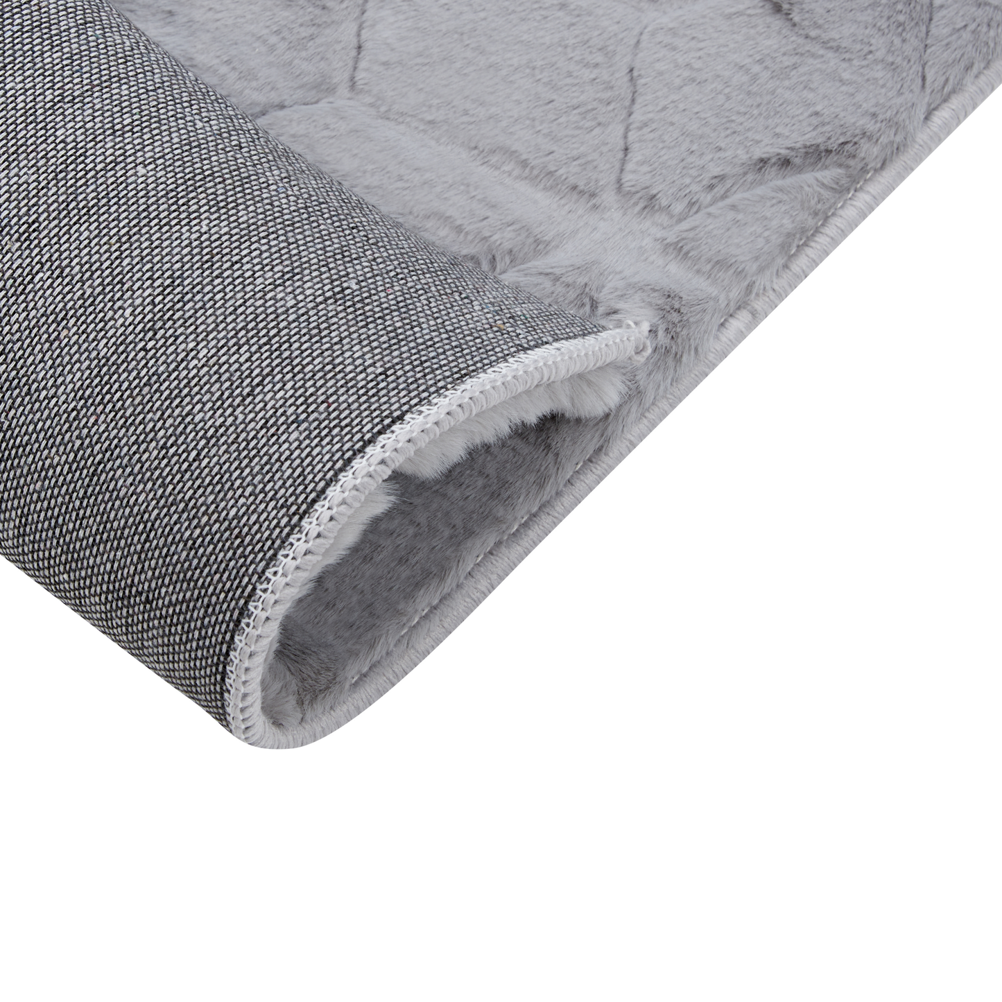 Kunstfellteppich Kaninchen grau 160 x 230 cm Shaggy THATTA