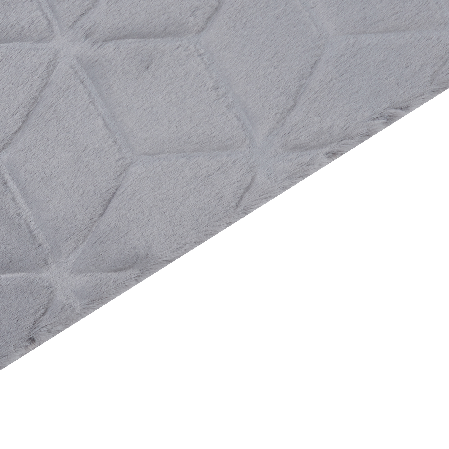 Kunstfellteppich Kaninchen grau 80 x 150 cm Shaggy THATTA