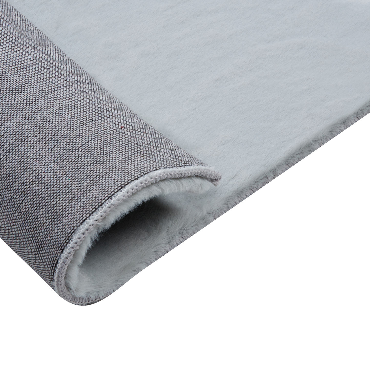 Kunstfellteppich Kaninchen mintgrau 80 x 150 cm MIRPUR