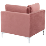 Wohnlandschaft U-förmig Samtstoff rosa 6-Sitzer EVJA
