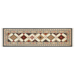 Kelim Teppich Wolle mehrfarbig 80 x 300 cm orientalisches Muster Kurzflor GHUKASAVAN