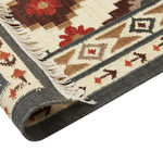 Kelim Teppich Wolle mehrfarbig 80 x 300 cm orientalisches Muster Kurzflor GHUKASAVAN