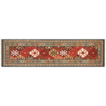 Kelim Teppich Wolle mehrfarbig 80 x 300 cm orientalisches Muster Kurzflor URTSADZOR