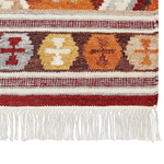 Kelim Teppich Wolle mehrfarbig 160 x 230 cm geometrisches Muster Kurzflor AYGAVAN