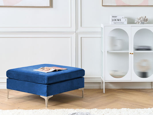 Ottomane EVJA Samtstoff Marineblau