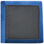 Ecksessel Samtstoff marineblau mit Metallbeinen EVJA