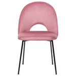 Esszimmerstuhl 2er Set COVELO Samtstoff Rosa