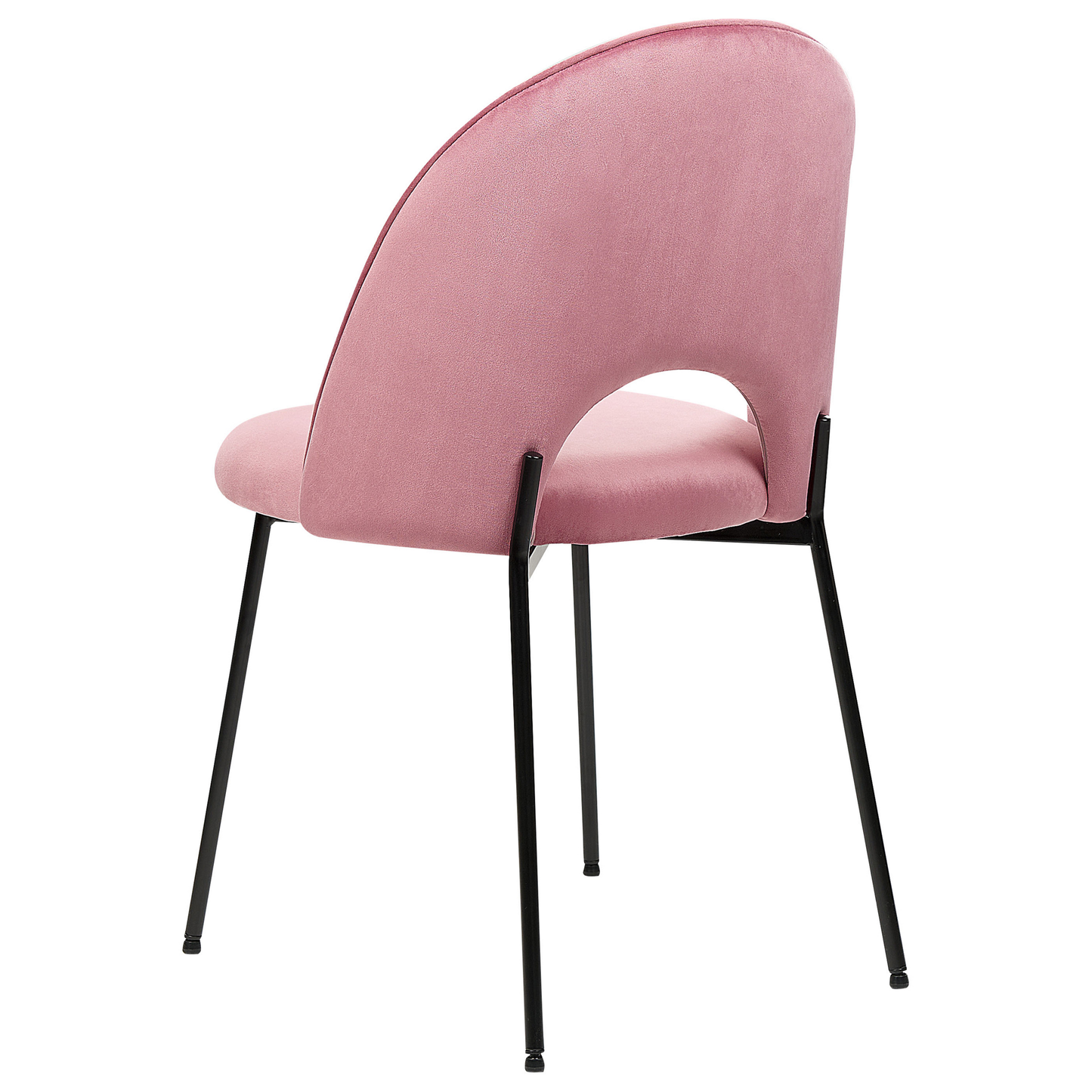 Esszimmerstuhl 2er Set COVELO Samtstoff Rosa