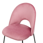 Esszimmerstuhl 2er Set COVELO Samtstoff Rosa