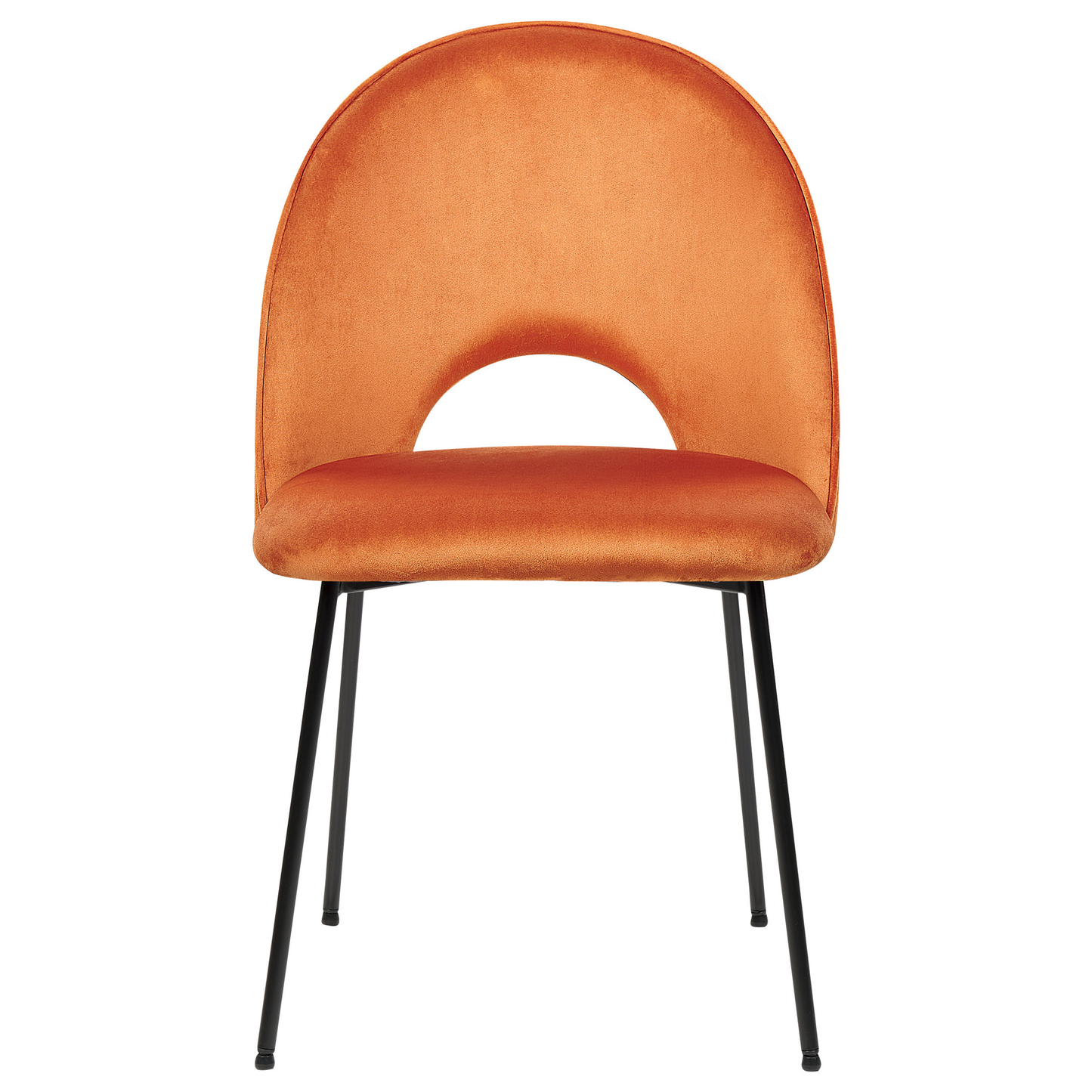 Esszimmerstuhl 2er Set COVELO Samtstoff Orange