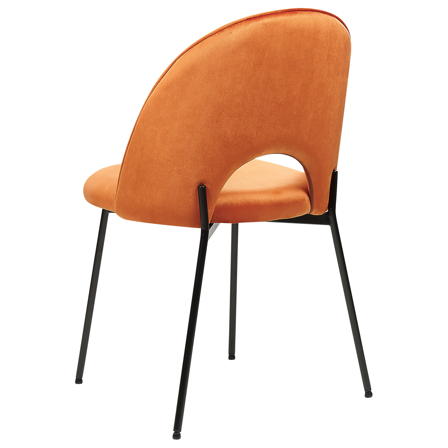 Esszimmerstuhl 2er Set COVELO Samtstoff Orange