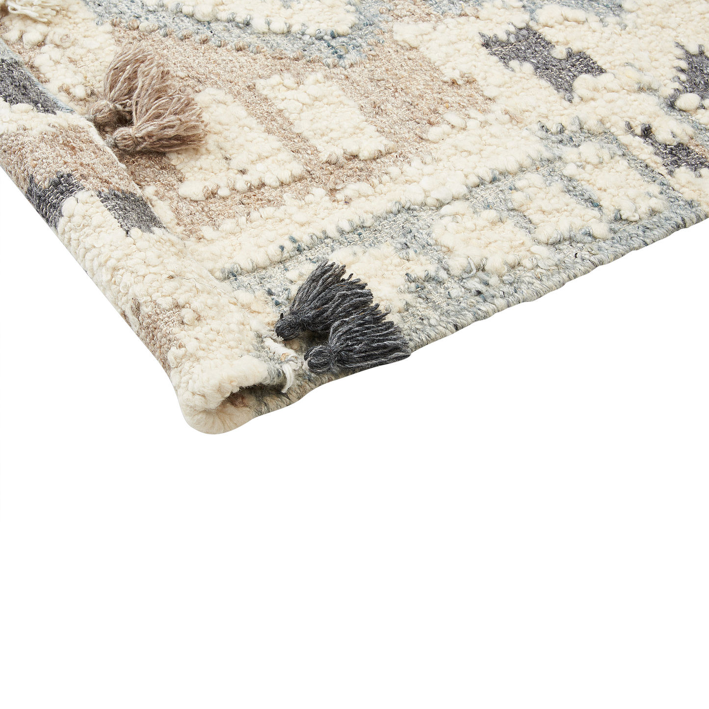 Kelim Teppich Wolle mehrfarbig 200 x 300 cm geometrisches Muster Kurzflor MRGAVET