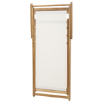 Liegestuhl Akazienholz hellbraun mit 2 Ersatzstoffbezügen (mehrere Varianten zur Auswahl) ANZIO