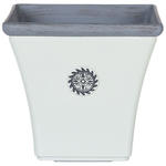 Set mit 2 Blumentöpfen ELATEIA Stein 43 cm Weiss