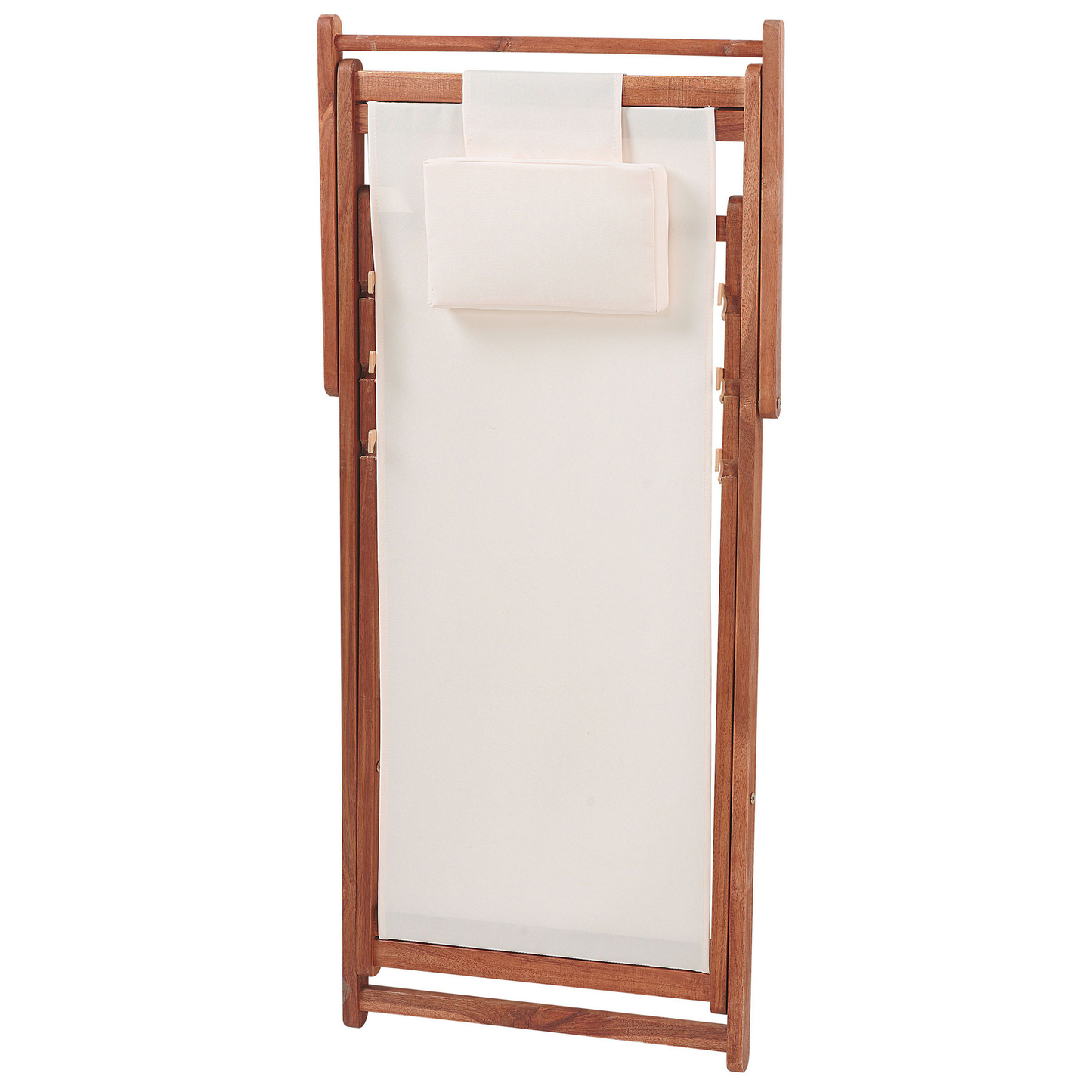 Liegestuhl Akazienholz dunkelbraun 2er Set mit 2 Ersatzstoffbezügen (mehrere Varianten zur Auswahl) AVELLINO