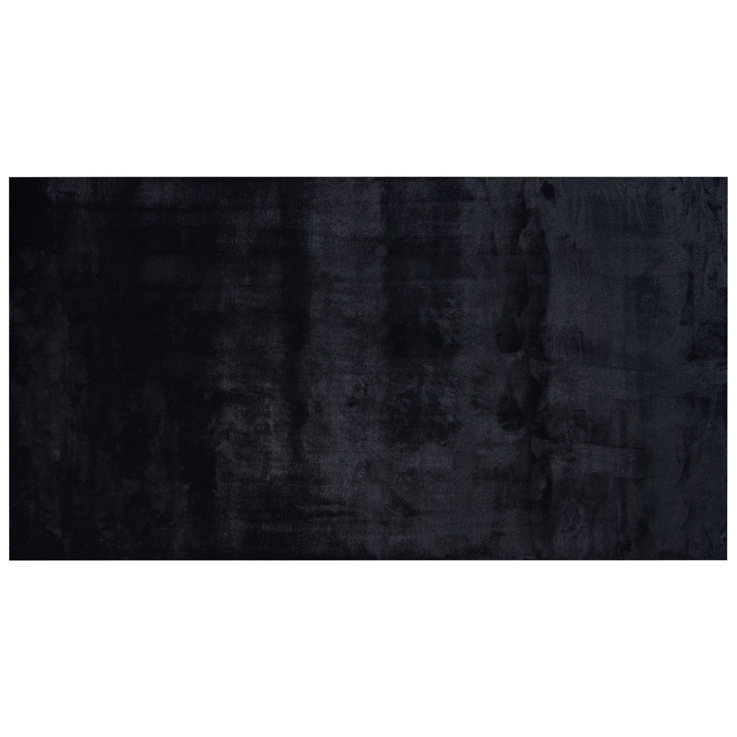 Kunstfellteppich Kaninchen schwarz 80 x 150 cm MIRPUR