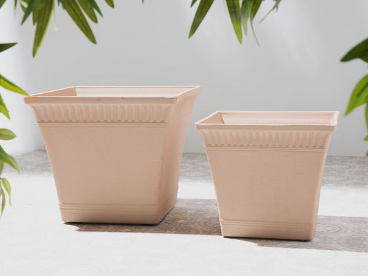 Set mit 2 Blumentöpfen PSATHA Stein 41 cm Pfirsichrosa