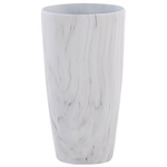 Blumentopf 2er Set weiss Marmor Optik rund 32 x 32 x 58 cm LIMENARI