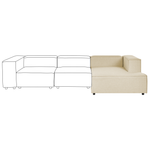 Chaiselongue Leinen beige linksseitig APRICA