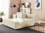 Chaiselongue Leinen beige rechtsseitig APRICA