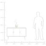 Tischleuchte CELESTE Keramik Beige