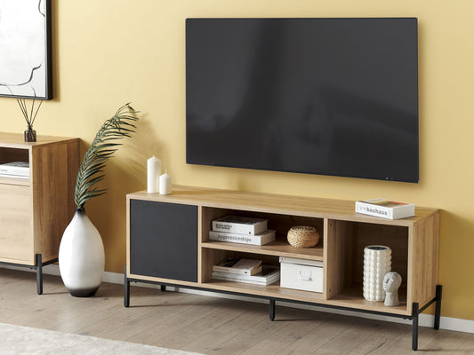 TV-Möbel MOINES Braun / Schwarz