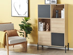 Bücherschrank MOINES 135 cm Braun / Schwarz