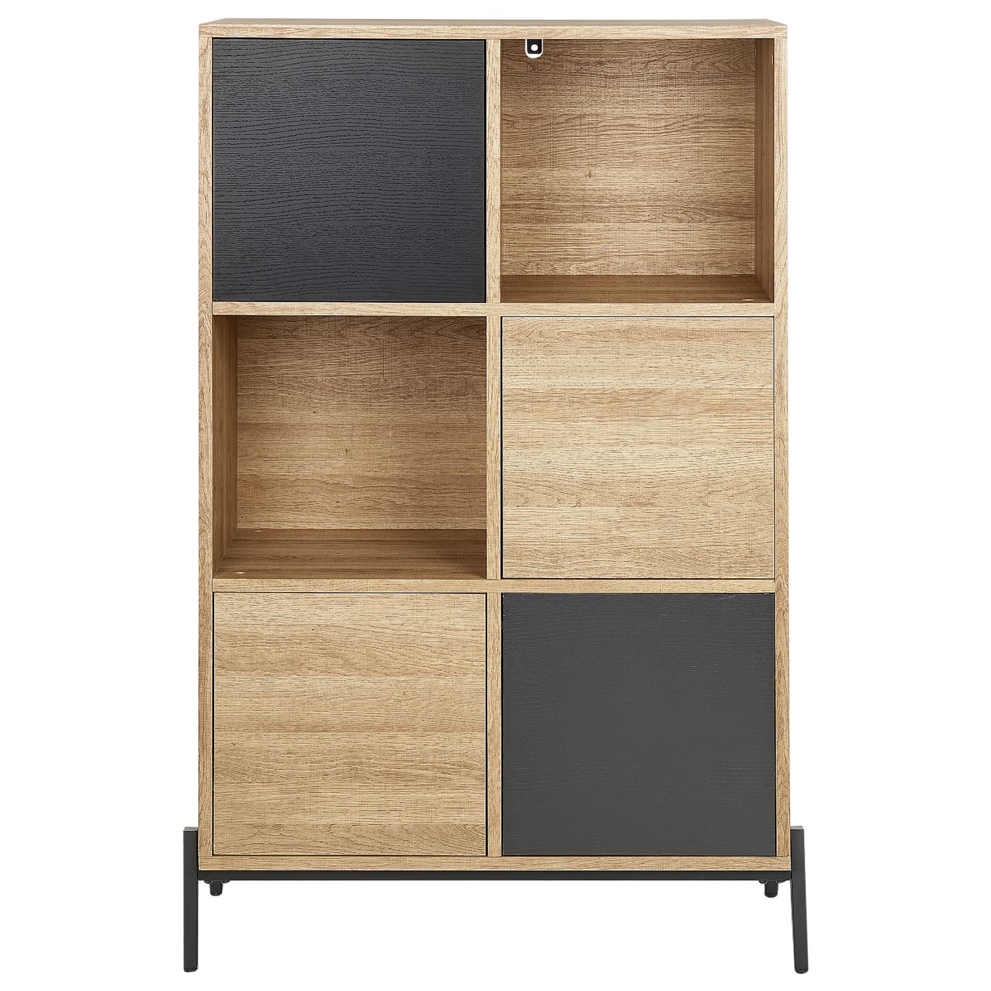 Bücherschrank MOINES 135 cm Braun / Schwarz