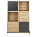 Bücherschrank MOINES 135 cm Braun / Schwarz