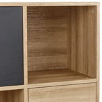 Bücherschrank MOINES 135 cm Braun / Schwarz