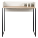 Schreibtisch heller Holzfarbton / weiss 90 x 60 cm ANAH