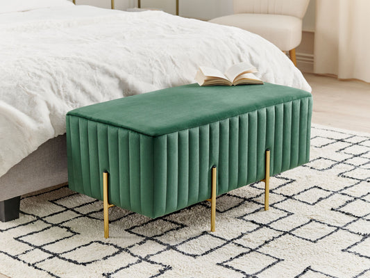 Bettbank Samtstoff grün DAYTON