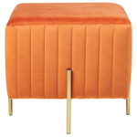 Pouf orange Samtstoff 45 x 45 cm DAYTON