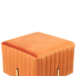 Pouf orange Samtstoff 45 x 45 cm DAYTON