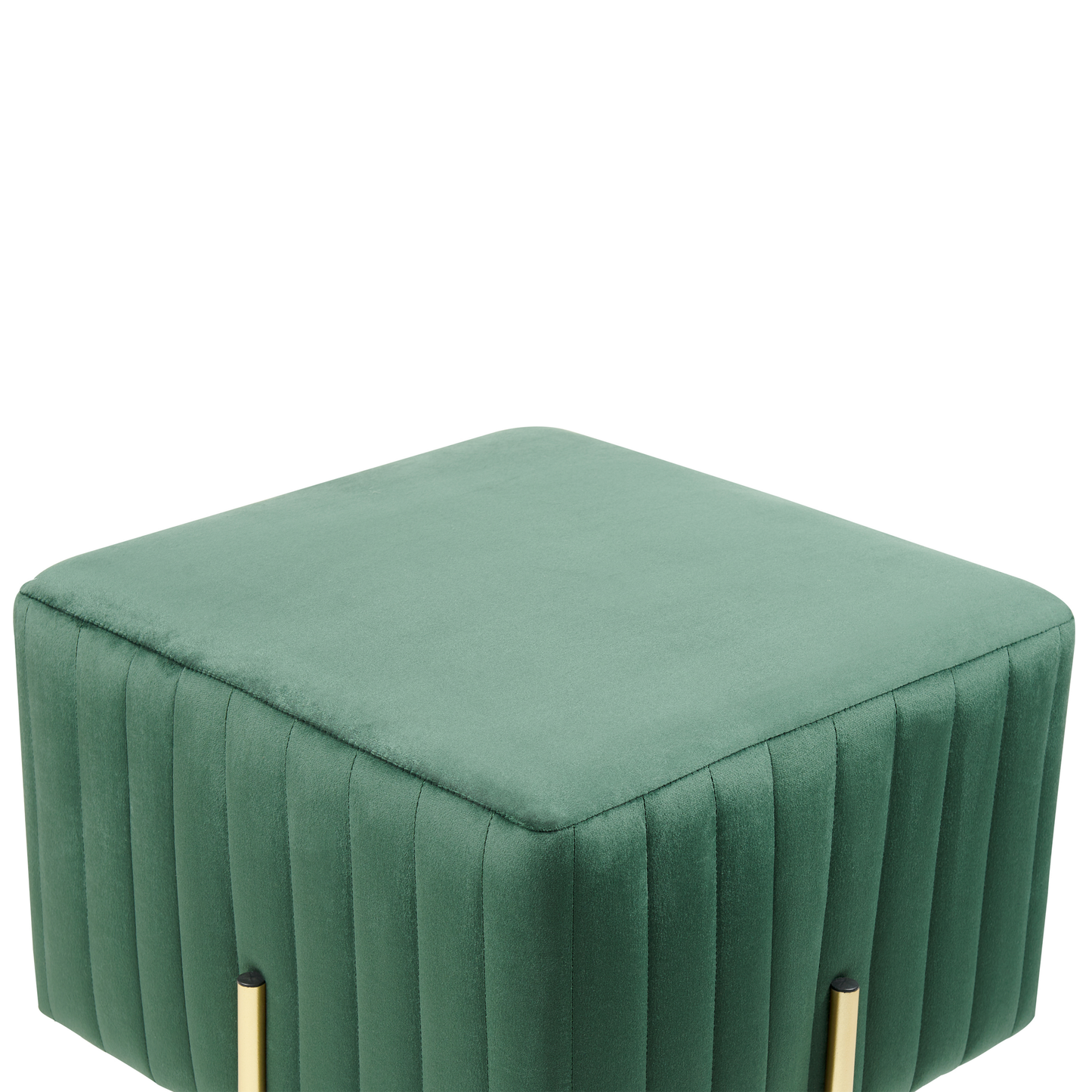 Pouf grün Samtstoff 45 x 45 cm DAYTON