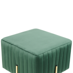 Pouf grün Samtstoff 45 x 45 cm DAYTON