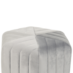 Pouf Samtstoff grau sechseckig ⌀ 53 cm MURIETTA