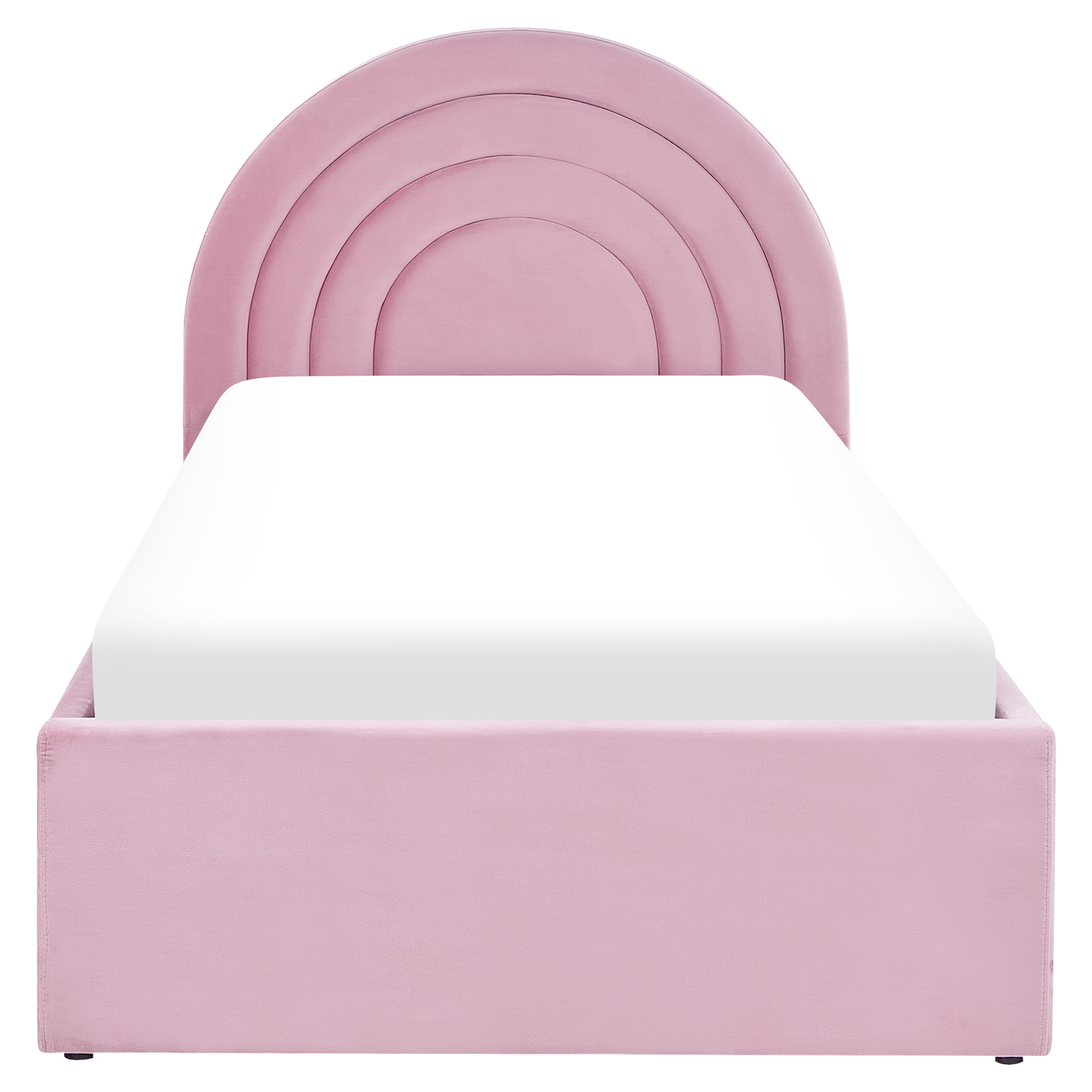 Kinderbett mit Stauraum Samtstoff ANET 90 x 200 cm Rosa