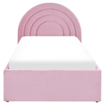 Kinderbett mit Stauraum Samtstoff ANET 90 x 200 cm Rosa