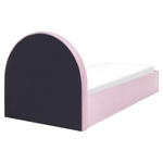 Kinderbett mit Stauraum Samtstoff ANET 90 x 200 cm Rosa