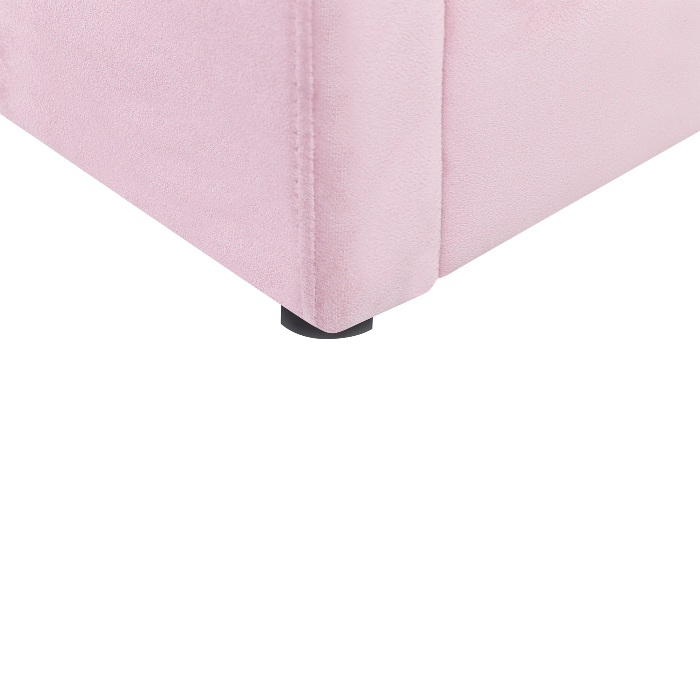 Kinderbett mit Stauraum Samtstoff ANET 90 x 200 cm Rosa