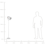 Stehlampe TYRIA verstellbar Metall Weiss