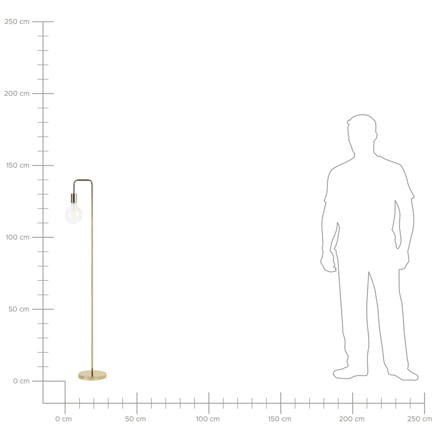 Stehlampe SAVENA Metall Gold