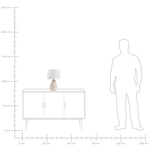 Tischlampe aus Keramik Beige OZAMA