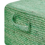 Pouf Jute grün 45 x 45 x 30 cm DHADAR