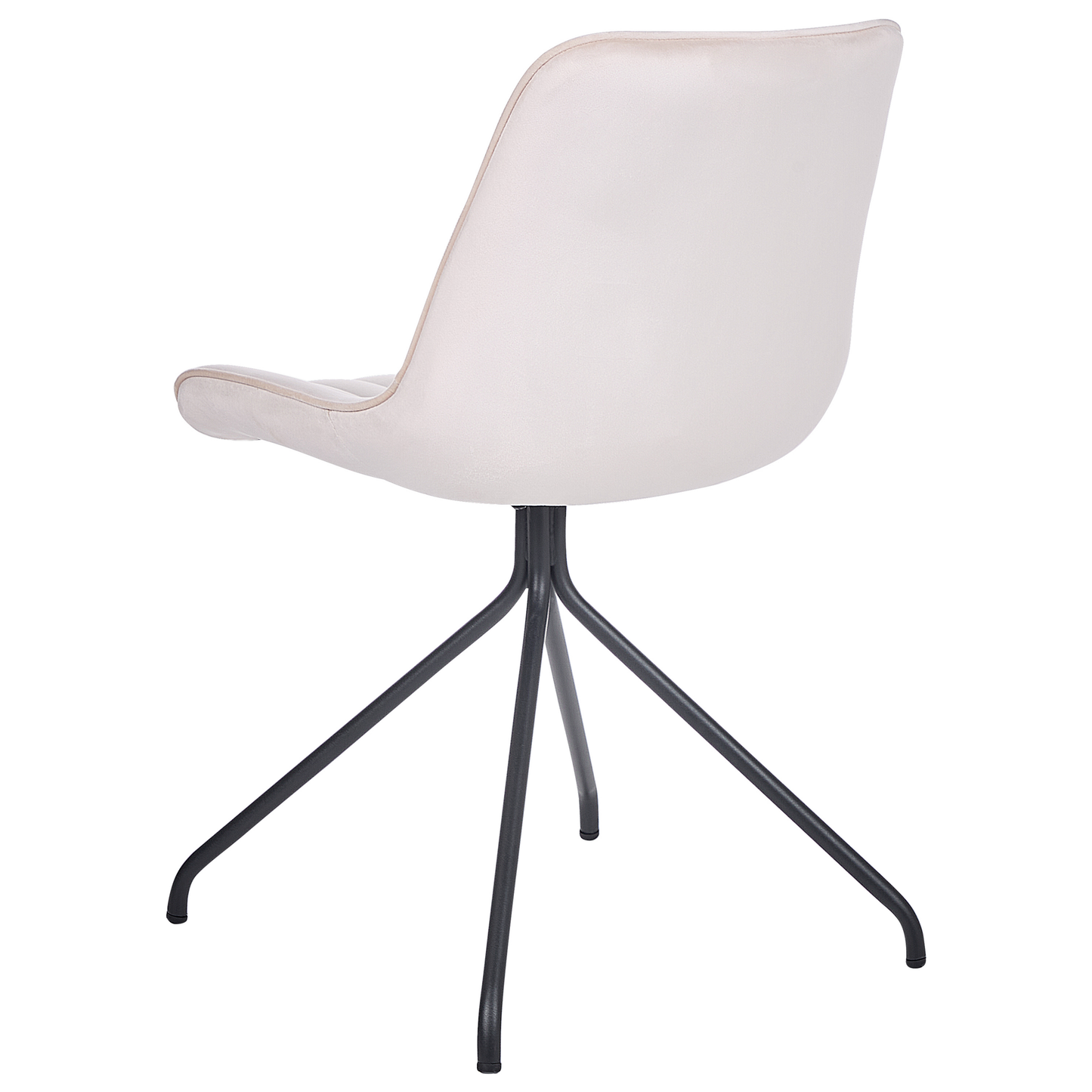 Esszimmerstuhl 2er Set NAVASOTA Samtstoff Beige