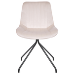 Esszimmerstuhl 2er Set NAVASOTA Samtstoff Beige