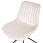 Esszimmerstuhl 2er Set NAVASOTA Samtstoff Beige